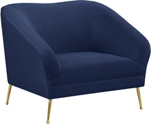 Load image into Gallery viewer, Hermosa Navy Velvet Chair image
