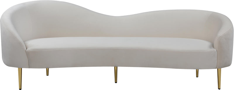 Ritz Cream Velvet Sofa