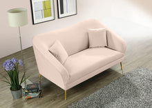 Load image into Gallery viewer, Hermosa Pink Velvet Loveseat
