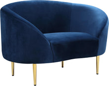 Load image into Gallery viewer, Ritz Navy Velvet Chair
