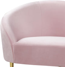 Load image into Gallery viewer, Ritz Pink Velvet Loveseat
