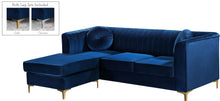 Load image into Gallery viewer, Eliana Navy Velvet 2pc. Reversible Sectional image
