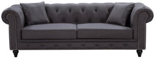 Load image into Gallery viewer, Chesterfield Grey Linen Sofa
