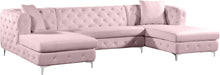 Load image into Gallery viewer, Gail Pink Velvet 3pc. Sectional image
