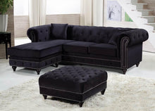 Load image into Gallery viewer, Sabrina Black Velvet 2pc. Reversible Sectional
