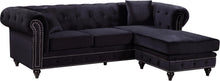 Load image into Gallery viewer, Sabrina Black Velvet 2pc. Reversible Sectional image
