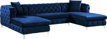 Load image into Gallery viewer, Gail Navy Velvet 3pc. Sectional image
