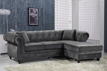 Load image into Gallery viewer, Sabrina Grey Velvet 2pc. Reversible Sectional
