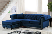 Load image into Gallery viewer, Sabrina Navy Velvet 2pc. Reversible Sectional
