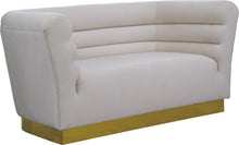 Load image into Gallery viewer, Bellini Cream Velvet Loveseat image
