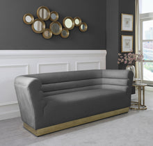 Load image into Gallery viewer, Bellini Grey Velvet Sofa
