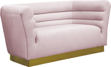 Load image into Gallery viewer, Bellini Pink Velvet Loveseat
