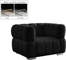 Load image into Gallery viewer, Gwen Black Velvet Chair
