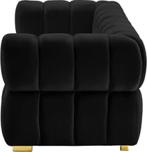 Load image into Gallery viewer, Gwen Black Velvet Loveseat
