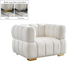 Load image into Gallery viewer, Gwen Cream Velvet Chair image
