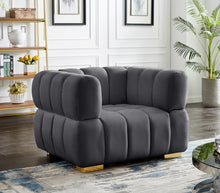 Load image into Gallery viewer, Gwen Grey Velvet Chair
