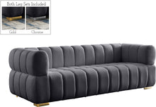 Load image into Gallery viewer, Gwen Grey Velvet Sofa image
