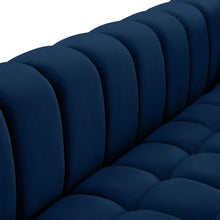 Load image into Gallery viewer, Gwen Navy Velvet Loveseat
