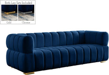 Load image into Gallery viewer, Gwen Navy Velvet Sofa image
