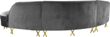 Load image into Gallery viewer, Serpentine Grey Velvet 3pc. Sectional
