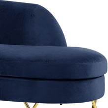 Load image into Gallery viewer, Serpentine Navy Velvet 3pc. Sectional
