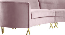 Load image into Gallery viewer, Serpentine Pink Velvet 3pc. Sectional
