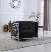 Load image into Gallery viewer, Opal Black Velvet Chair
