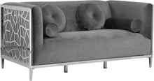 Load image into Gallery viewer, Opal Grey Velvet Loveseat image
