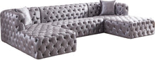 Load image into Gallery viewer, Coco Grey Velvet 3pc. Sectional (3 Boxes) image
