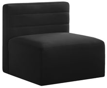 Load image into Gallery viewer, Quincy Black Velvet Modular Armless Chair image
