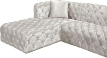 Load image into Gallery viewer, Coco White Velvet 3pc. Sectional (3 Boxes)
