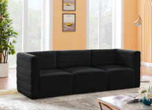Load image into Gallery viewer, Quincy Black Velvet Modular Sofa
