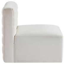 Load image into Gallery viewer, Quincy Cream Velvet Modular Armless Chair
