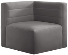 Load image into Gallery viewer, Quincy Grey Velvet Modular Corner Chair image
