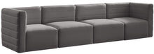 Load image into Gallery viewer, Quincy Grey Velvet Modular Sofa image
