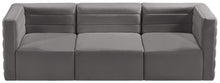 Load image into Gallery viewer, Quincy Grey Velvet Modular Sofa
