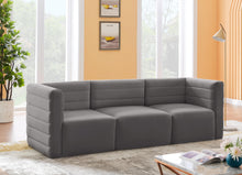 Load image into Gallery viewer, Quincy Grey Velvet Modular Sofa
