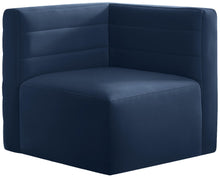 Load image into Gallery viewer, Quincy Navy Velvet Modular Corner Chair image
