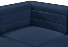 Load image into Gallery viewer, Quincy Navy Velvet Modular Corner Chair
