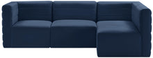 Load image into Gallery viewer, Quincy Navy Velvet Modular Sectional
