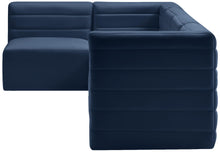 Load image into Gallery viewer, Quincy Navy Velvet Modular Sectional
