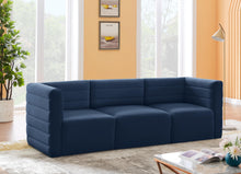 Load image into Gallery viewer, Quincy Navy Velvet Modular Sofa
