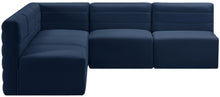 Load image into Gallery viewer, Quincy Navy Velvet Modular Sectional
