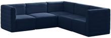 Load image into Gallery viewer, Quincy Navy Velvet Modular Sectional
