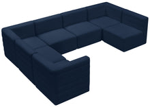 Load image into Gallery viewer, Quincy Navy Velvet Modular Sectional
