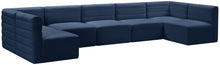 Load image into Gallery viewer, Quincy Navy Velvet Modular Sectional
