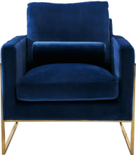 Load image into Gallery viewer, Mila Navy Velvet Chair
