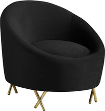 Load image into Gallery viewer, Serpentine Black Velvet Chair image

