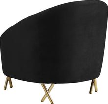 Load image into Gallery viewer, Serpentine Black Velvet Chair
