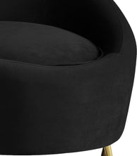Load image into Gallery viewer, Serpentine Black Velvet Chair
